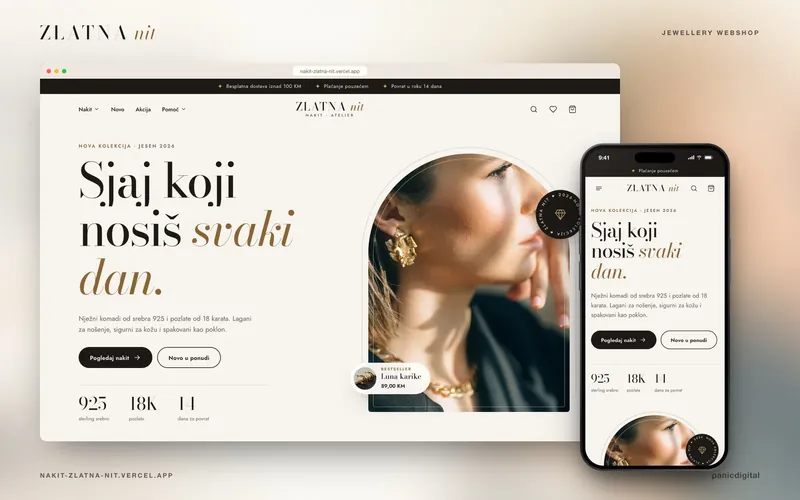 Zlatna nit — Schmuck-Webshop